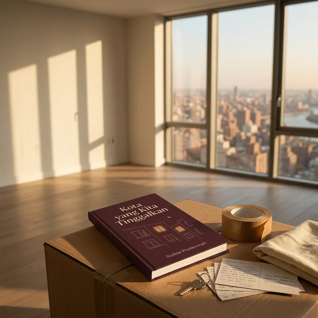 Buku Kota yang Kita Tinggalkan di antara kotak pindahan